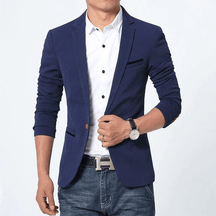 Blazer Masculino Azul Escuro - Homem com Estilor